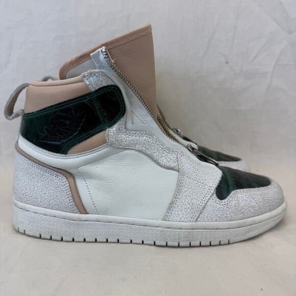 Jordan 1 Retro High Zip Mystic Green Womens Size 8.5 Leather Sneakers AQ3742-003 - Picture 2 of 9